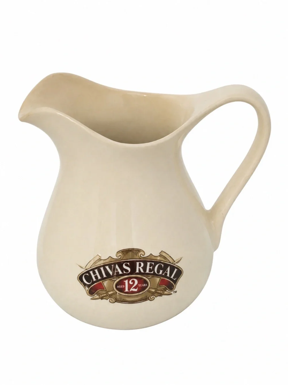 Chivas Regal 12 Year Scotch Whisky Ceramic Pub Pitcher 7” Vintage
